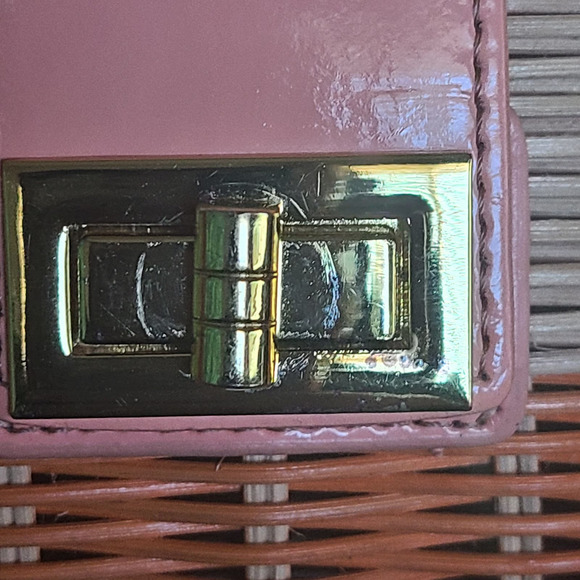 J. Crew Rattan Orange Flap Turn Style Open/ Close Clutch - Picture 16 of 16